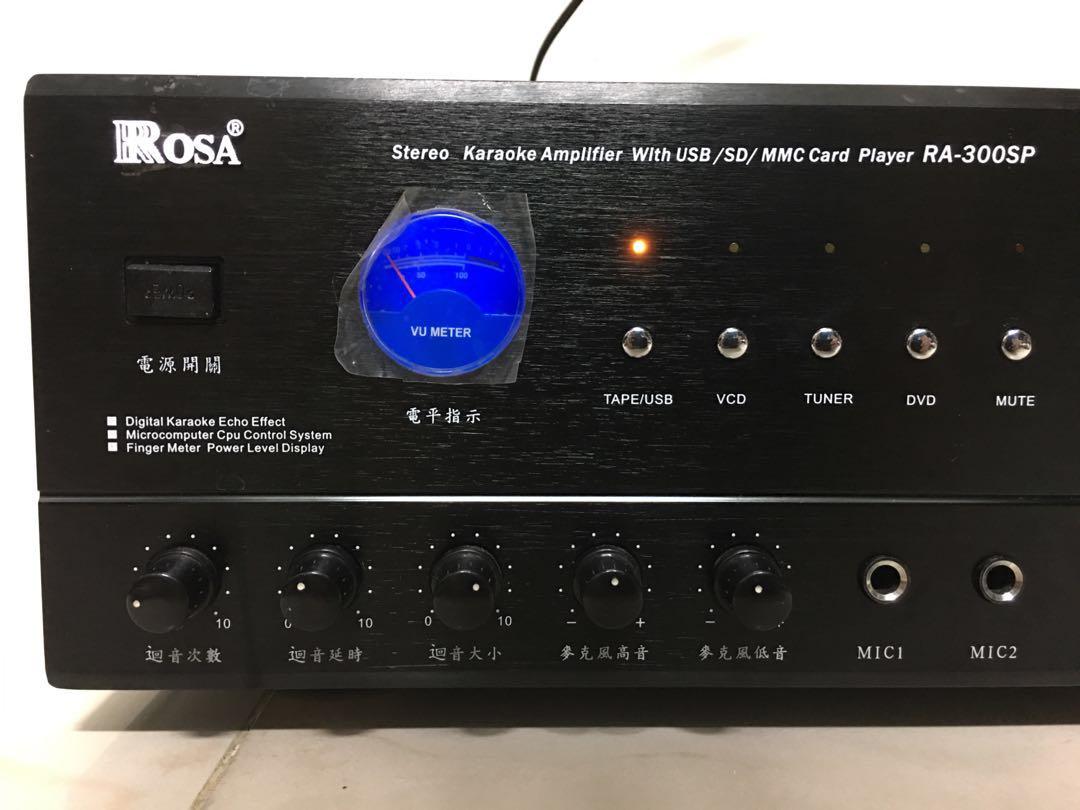 ROSA karaoke amplifier usb 卡拉OK音響擴大機可讀USB S D, 耳機