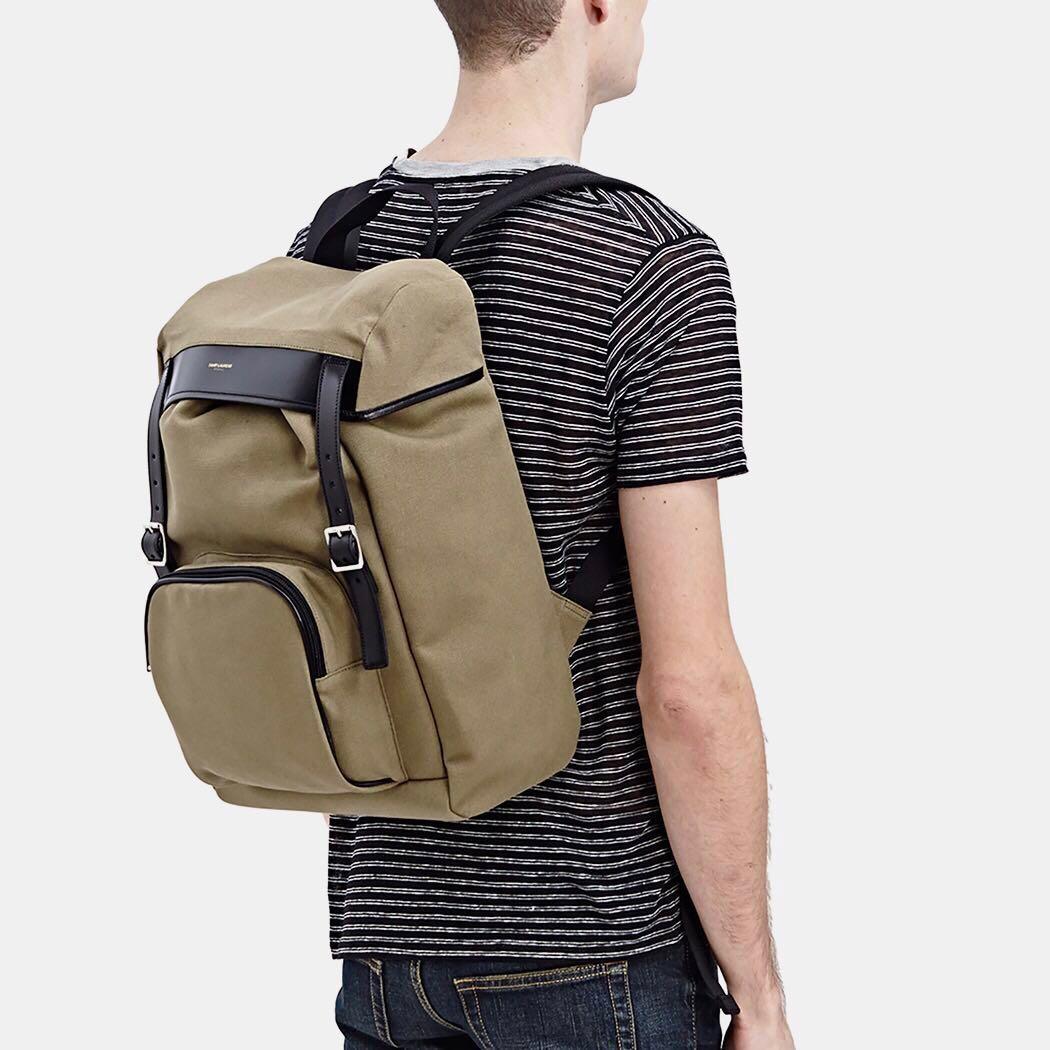 Saint Laurent Hunting Rucksack Khaki
