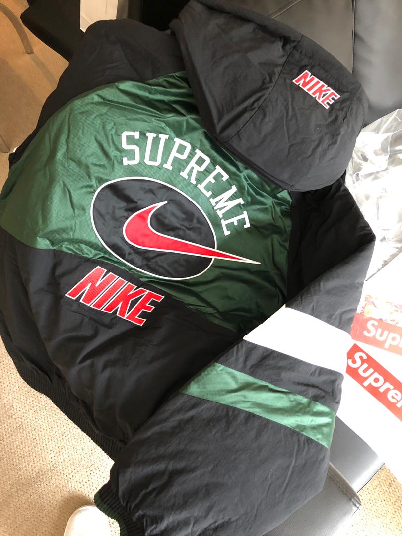 Supreme Nike Hooded Sport Jacket Green, Men's Fashion, Coats