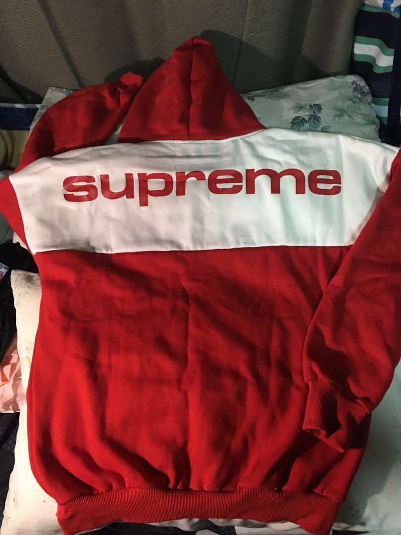 Supreme red store hoodie price