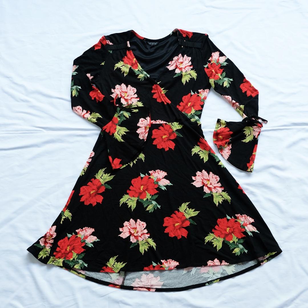 Topshop red and black dress Clearance