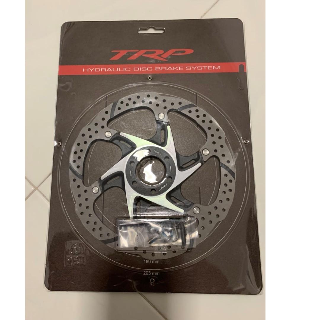????????TRP -33 Floating Disc Rotor 6-Bolt Silver/Black (160mm)/(180mm) for  Bicycle/Scooter, Sports Equipment, Bicycles  Parts, Parts  Accessories on  Carousell
