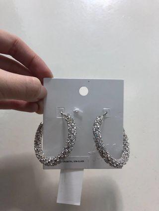 H&M formal silver hoops