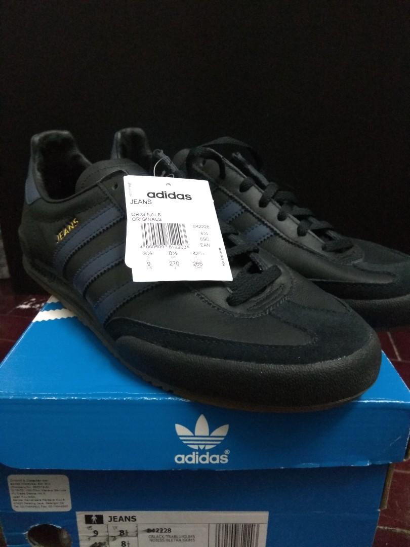 Adidas jeans black and outlet blue