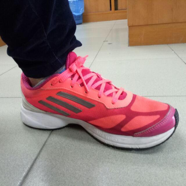 Adidas neon best sale pink running shoes