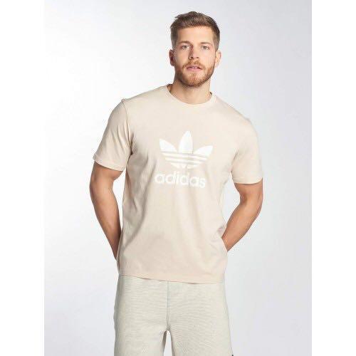 Adidas T shirt Trefoil in Beige, Men's 