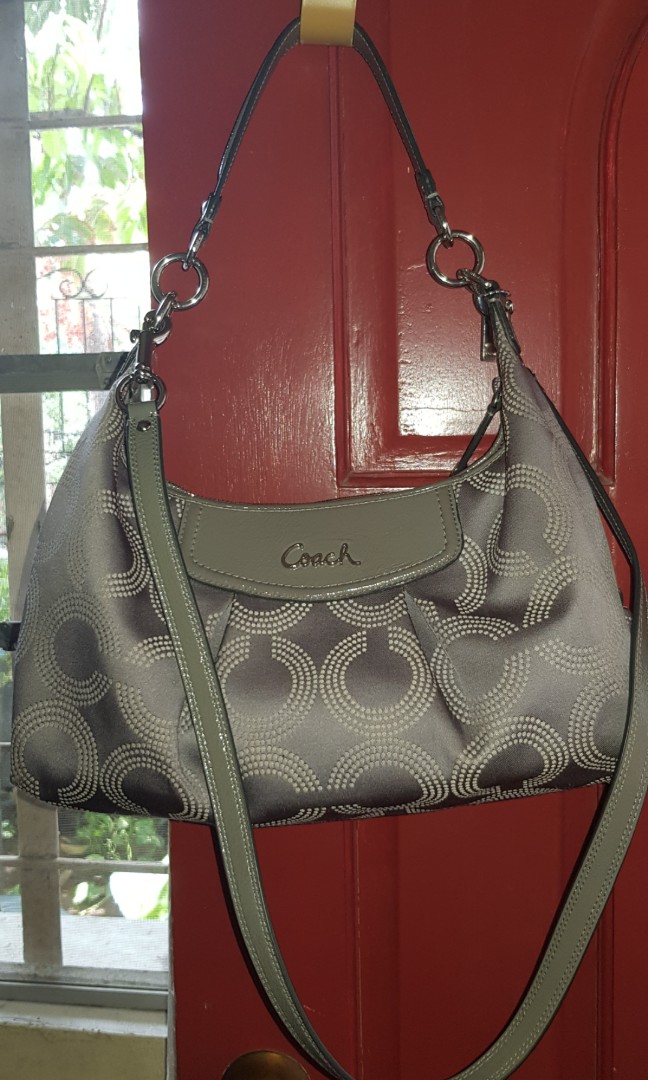 coach grey hobo bag