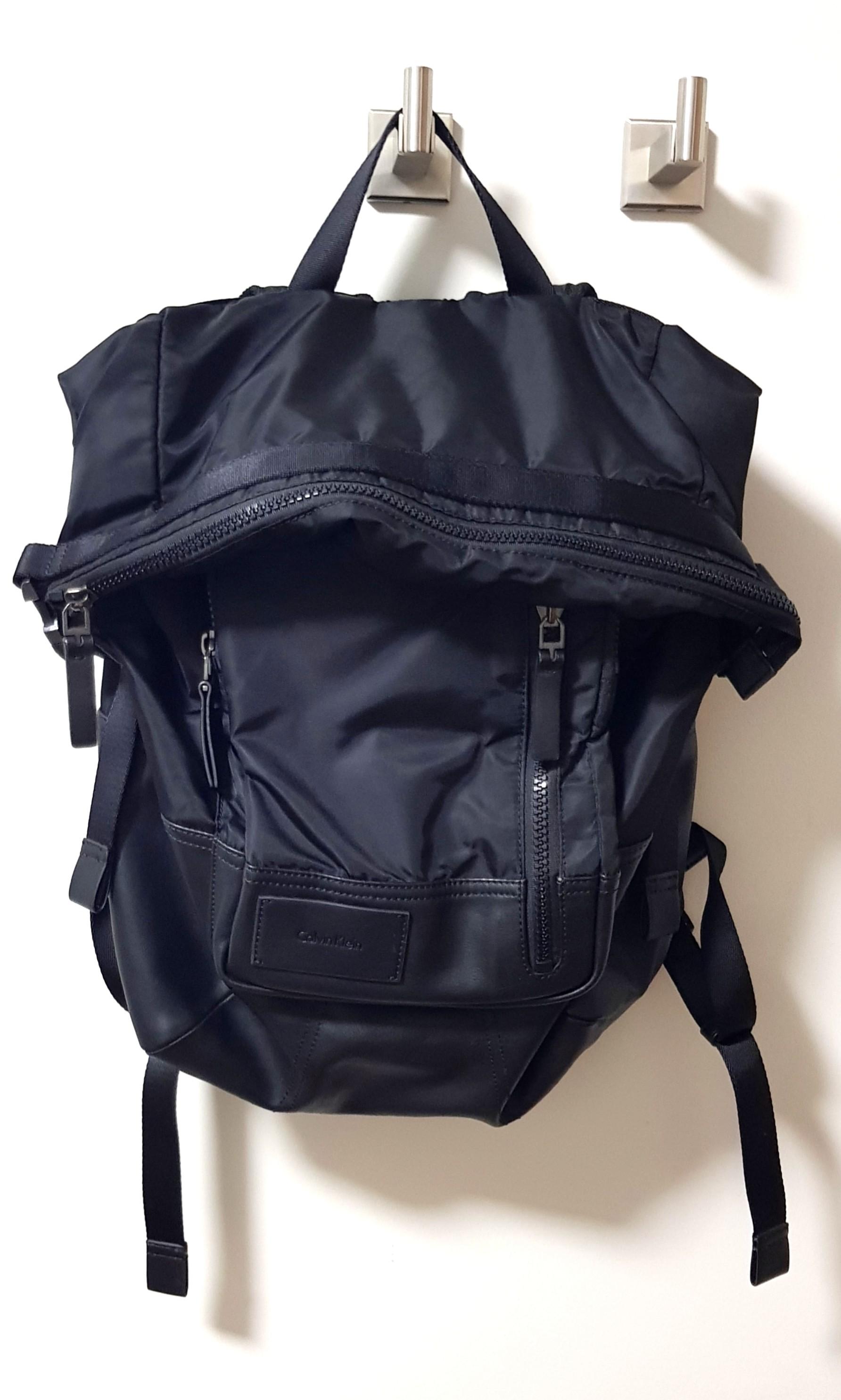 calvin klein roll top backpack