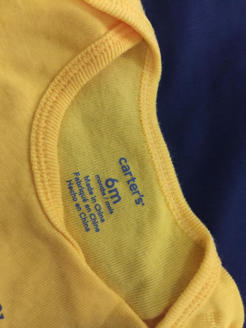 Carter Onesies (Category: Babies & Kids Fashion) located in Bacoor. Submitted by helpmetodeclutter (Listing ID 231823830, Image 3). Description: Sold as set! :) Almost new! Only used once by my baby. Washed using Cycles baby detergent. In excellent used condition (10/10) Fits 3-6months MOP: BDO only Courier: EasyGo or Lalamove (shipping fee c/o buyer).