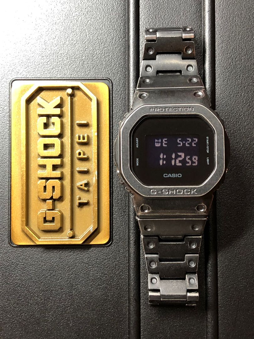 Casio G Shock DW 5600BB in Custom rustic metal black colour