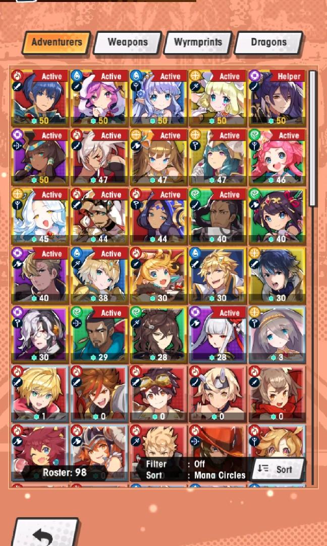 Dragalia Lost Acc 20 5 Gacha Adv 16 5 Dragons Top Tier Toys Games Video Gaming In Game Products On Carousell - cerberus boss roblox