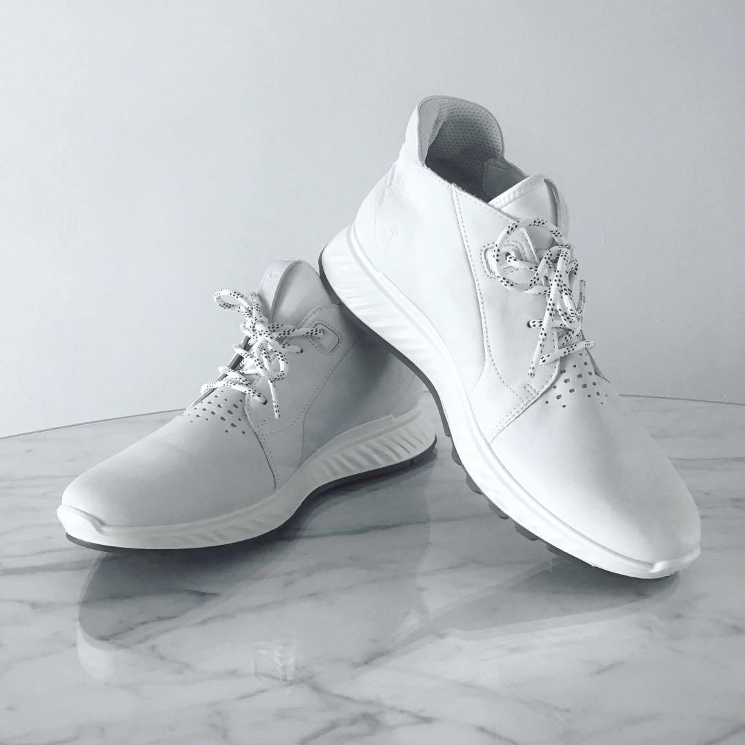 ECCO white-grey full leather formal 