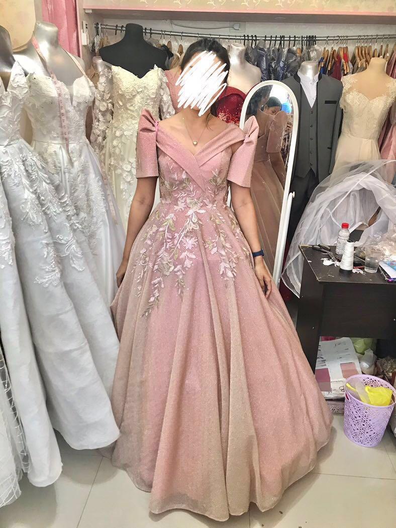 Off shoulder filipiniana sales dress
