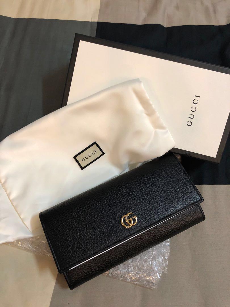 Være Måge dato Gucci GG marmont black leather wallet, Women's Fashion, Bags & Wallets,  Wallets & Card Holders on Carousell