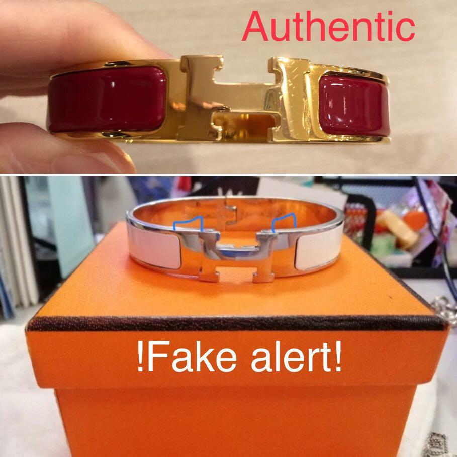 hermes bracelet fake vs real