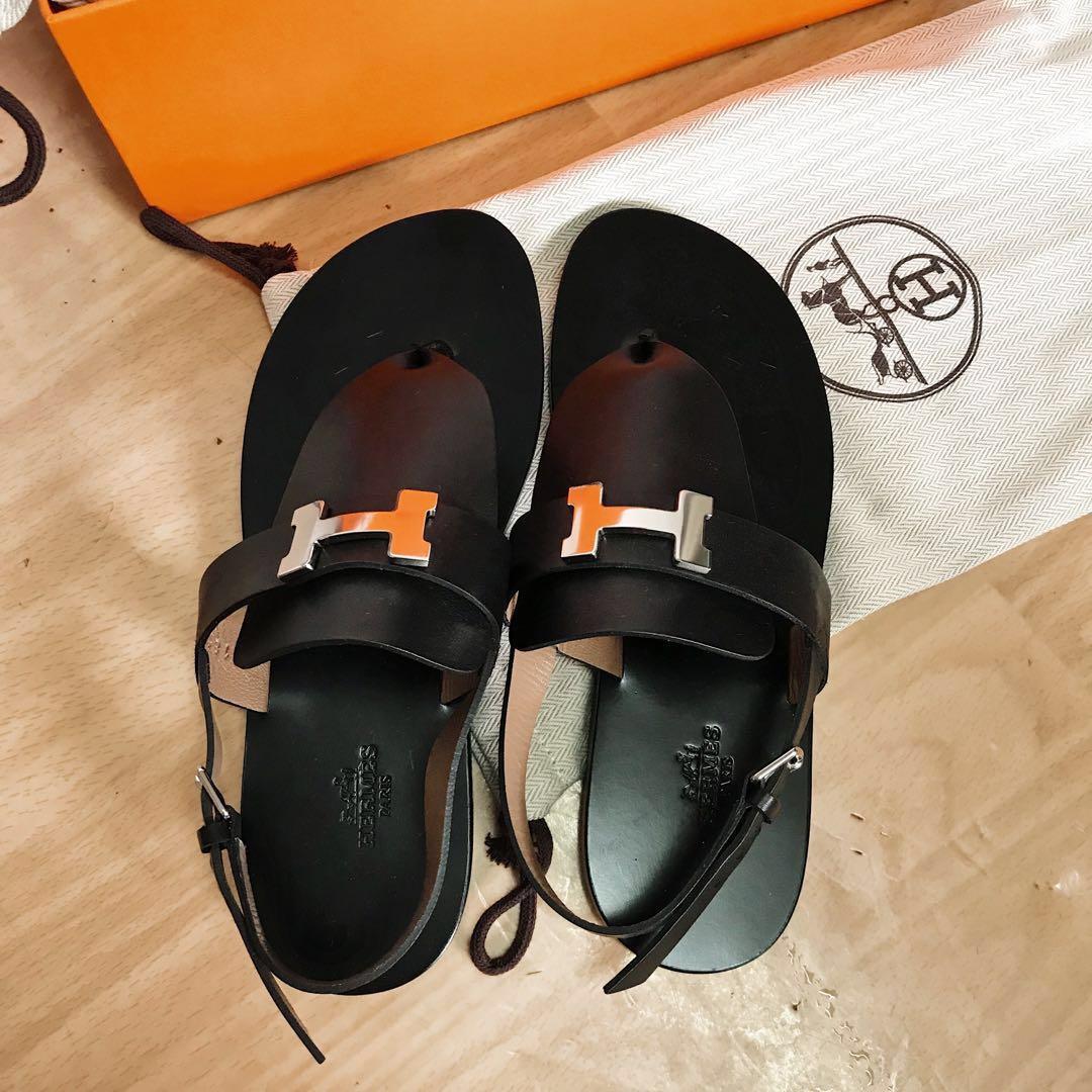 Hermes Rive Sandal Black Carousell