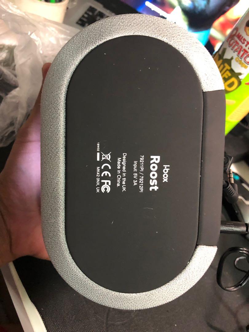 iBox Roost Bedside Speaker for Echo Dot 2nd Generation with LED Alarm Clock and USB Charging Port