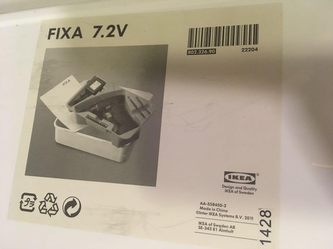 IKEA FIXA 7.2v screwdriver/drill, Everything Else on Carousell