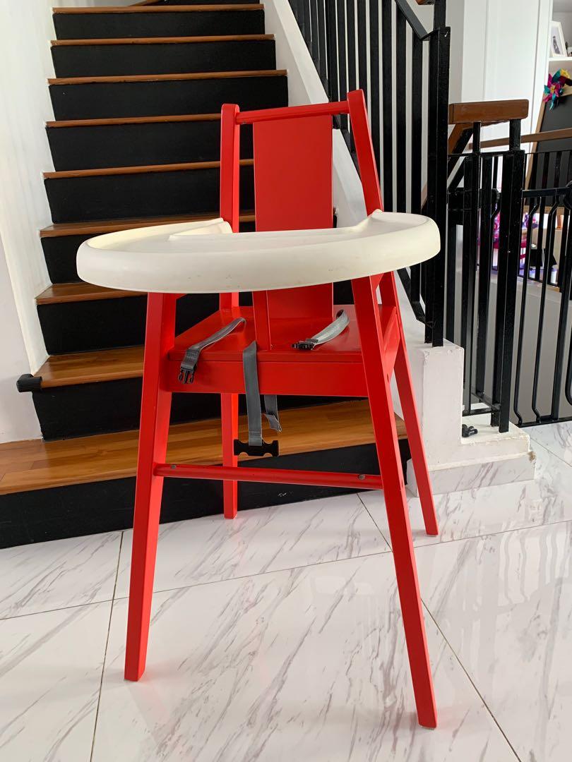 Ikea High Chair Blames High Chair With Tray Red Ikea