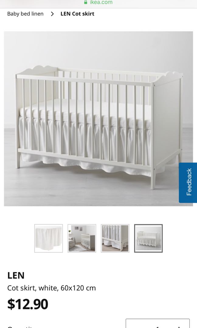 Ikea hotsell cot skirt