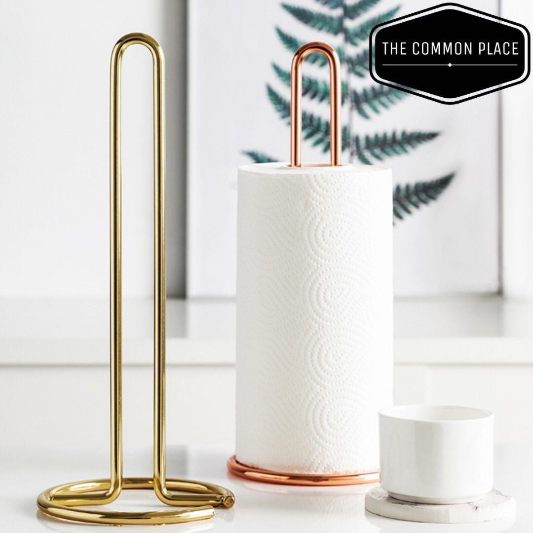 Rose Gold Metal Nordic Kitchen Paper Towel Holder Home Appliances Kitchenware On Carousell