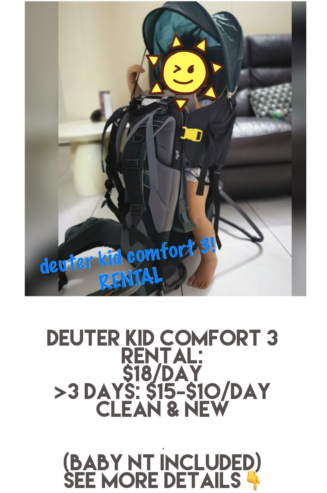 deuter kid comfort 3 used