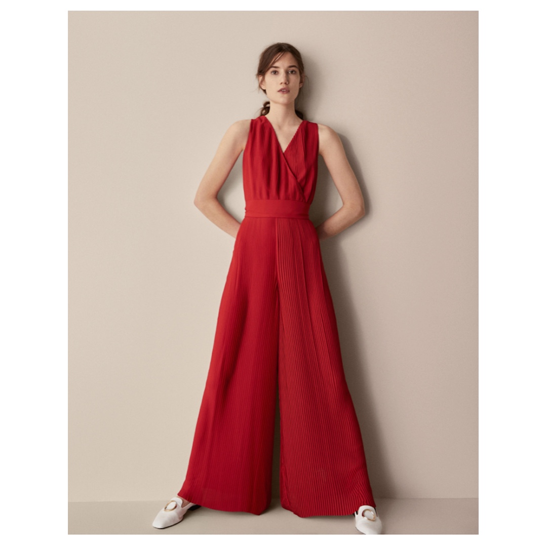 Massimo dutti red jumpsuit clearance