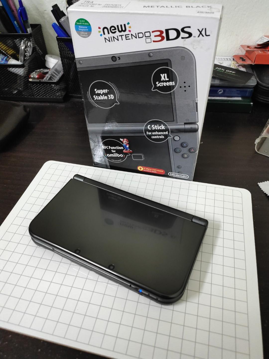 3ds xl metallic black