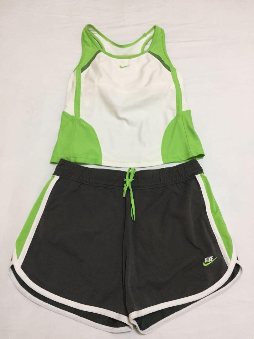 nike shorts and top set women's