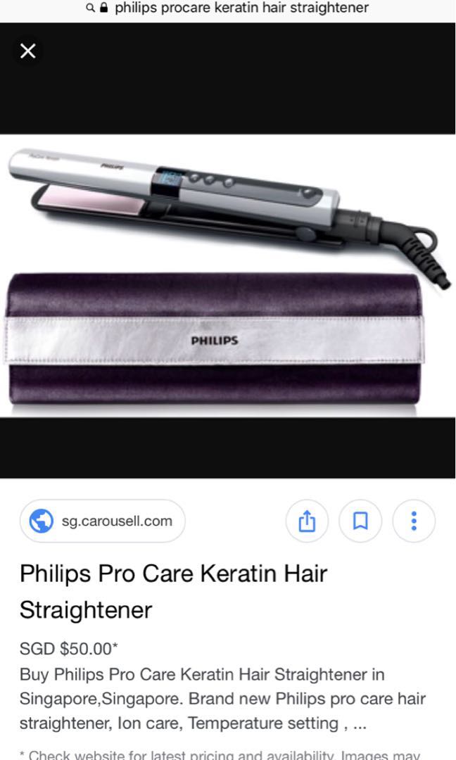 philips pro keratin hair straightener