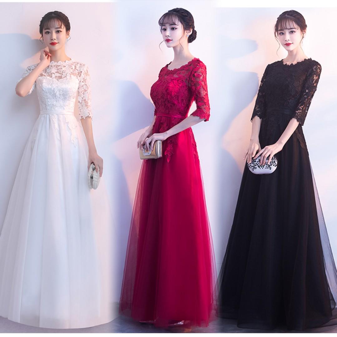 black and white long gown designs