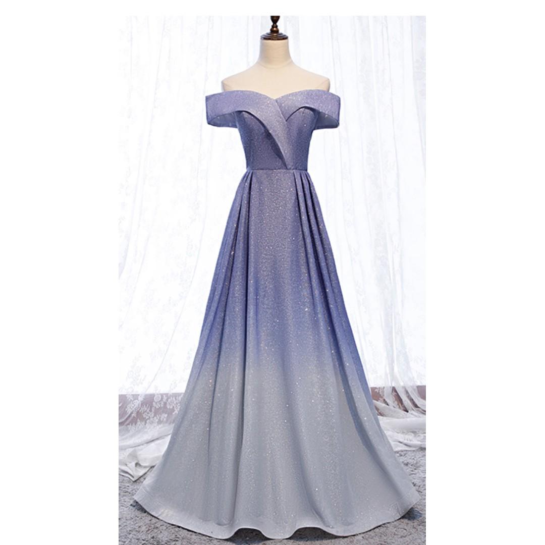 Purple and white dress 2025