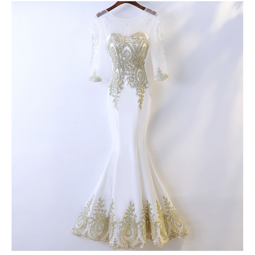 White gold formal discount dress