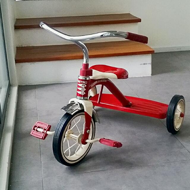 classic red tricycle