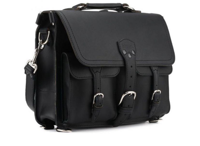 thin front pocket leather briefcase