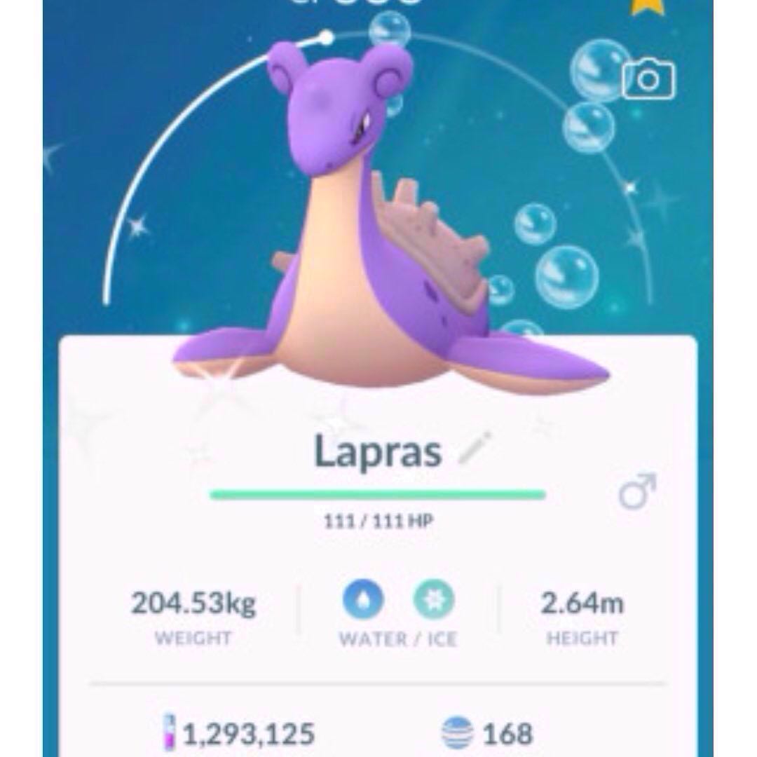 Shiny Lapras Pokemon Go Video Gaming Gaming Accessories Game Gift Cards Accounts On Carousell