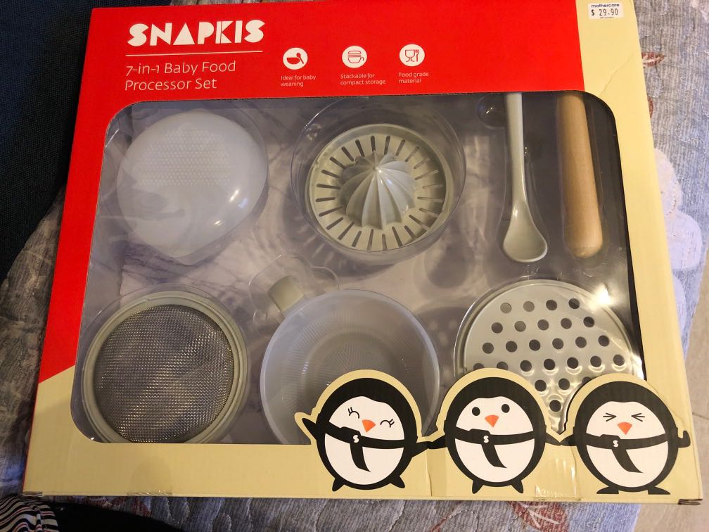Snapkis 7 in 1 food processor set, Babies & Kids, Nursing & Feeding, Weaning & Toddler Feeding