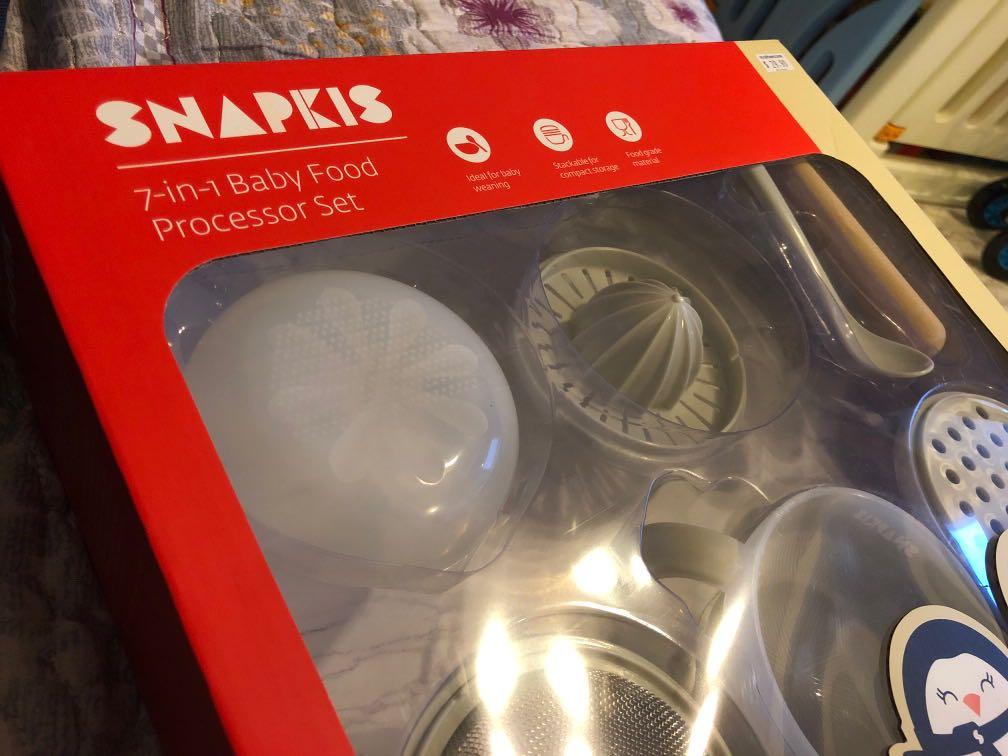 Snapkis 7 in 1 food processor set, Babies & Kids, Nursing & Feeding, Weaning & Toddler Feeding