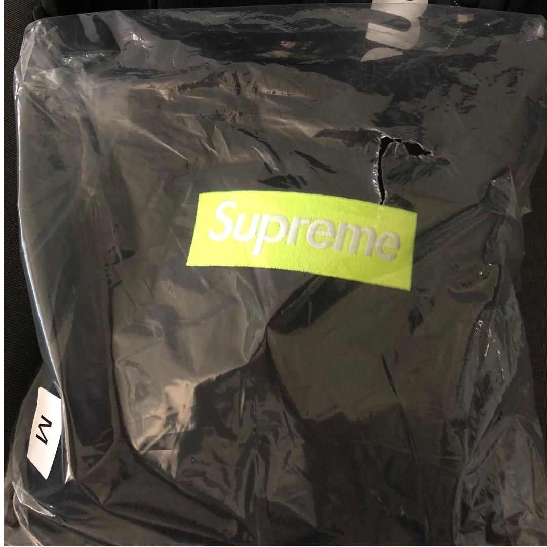 black and lime green supreme hoodie