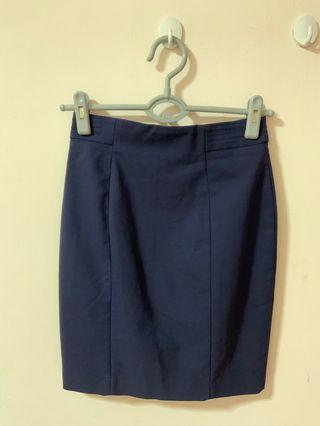 H&M Office Pencil Skirt in Navy Size 34