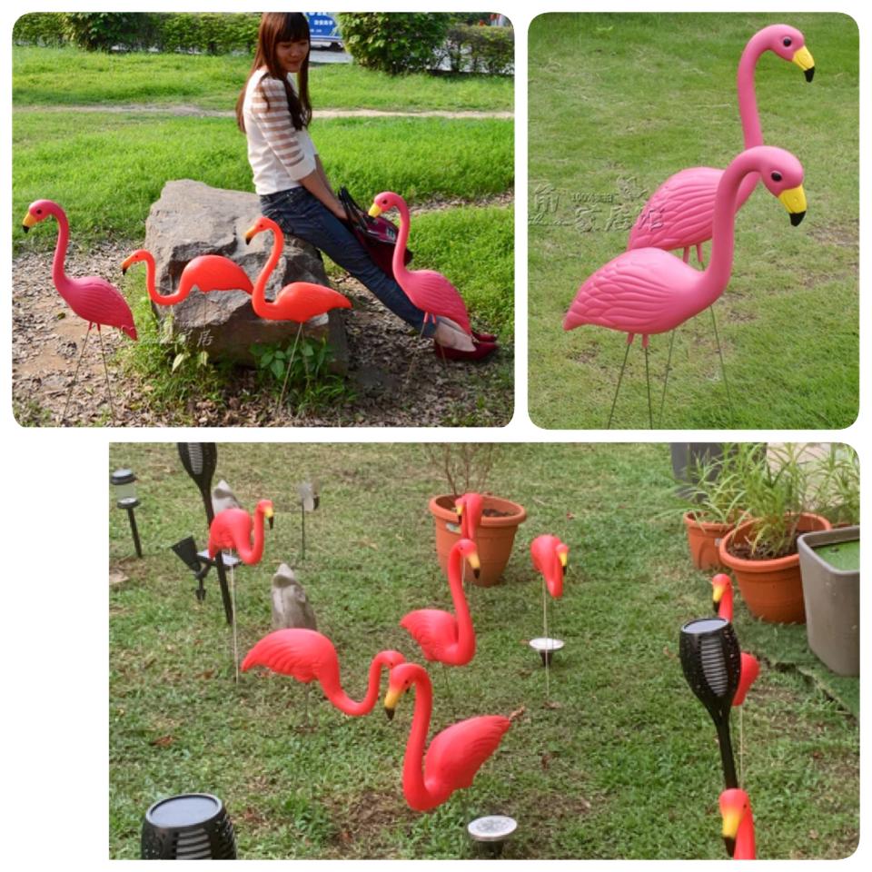 1 Pair Flamingo Garden Decor Gardening Gardening Tools Ornaments On Carousell