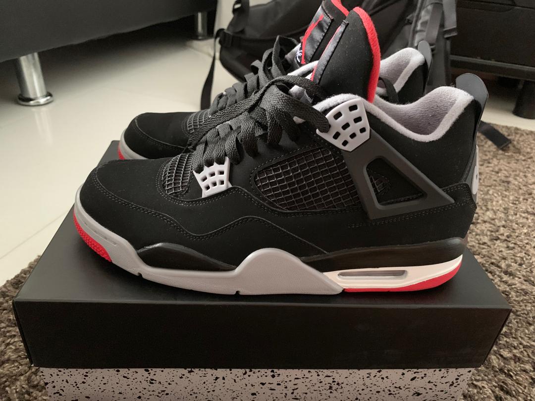 Air Jordan 4 Black Cement, Men's Fashion, Footwear, Sneakers on Carousell