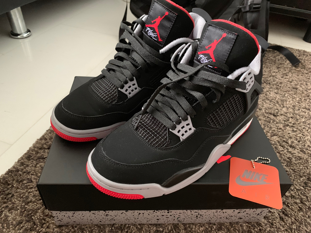 Air Jordan 4 Black Cement, Men's Fashion, Footwear, Sneakers on Carousell