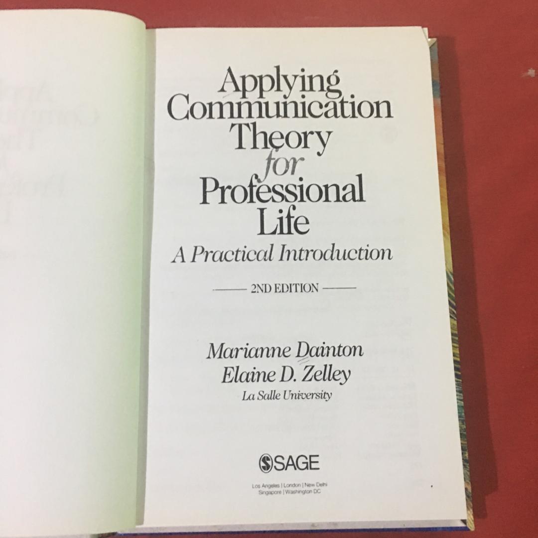Applying Communication Theory for Professional Life, Hobbies &amp; Toys, Books &amp; Magazines ...