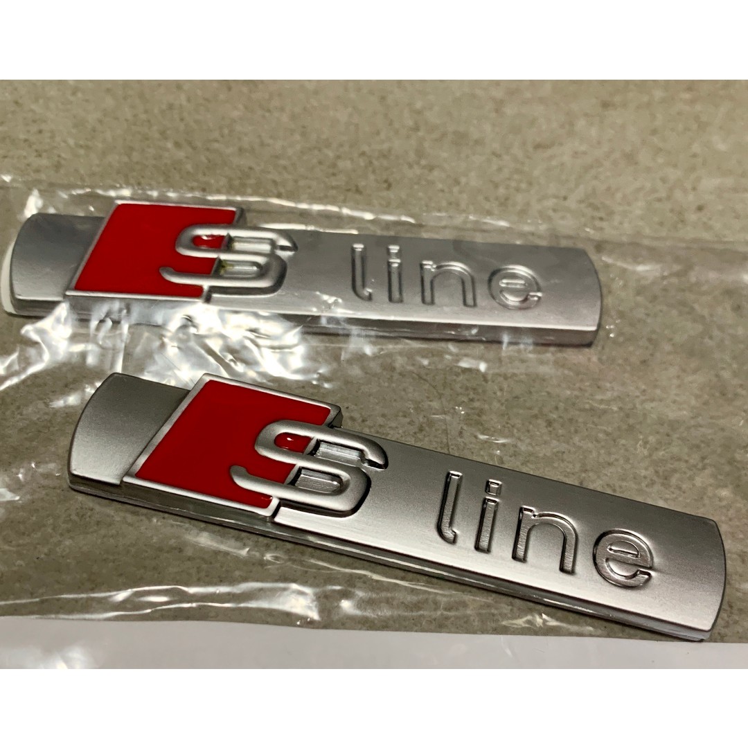 Audi S-line Badge GENUINE, Car Accessories, Accessories on Carousell