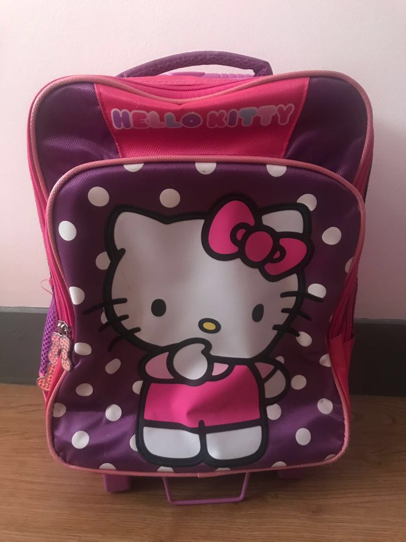 Authentic Hello Kitty Trolley / School Bag, Babies & Kids, Going Out