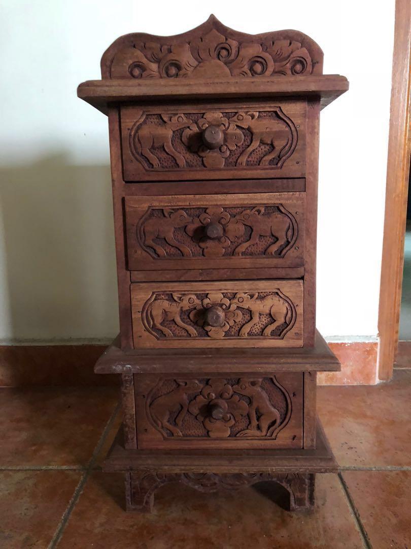 Balinese Mini Wooden Chest Of Drawers Furniture Home Decor