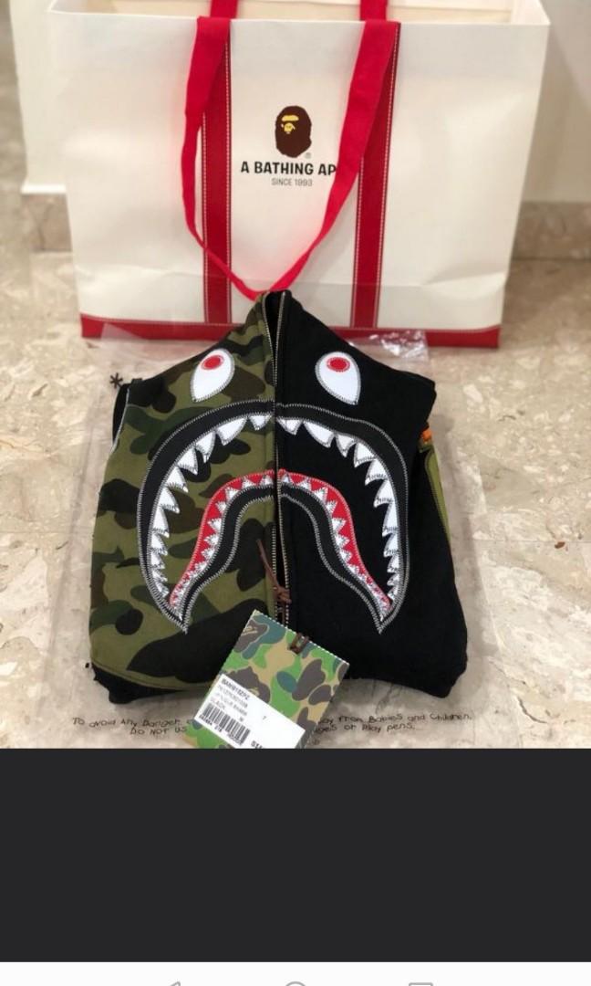 Bape applique shark hoodie new arrivals