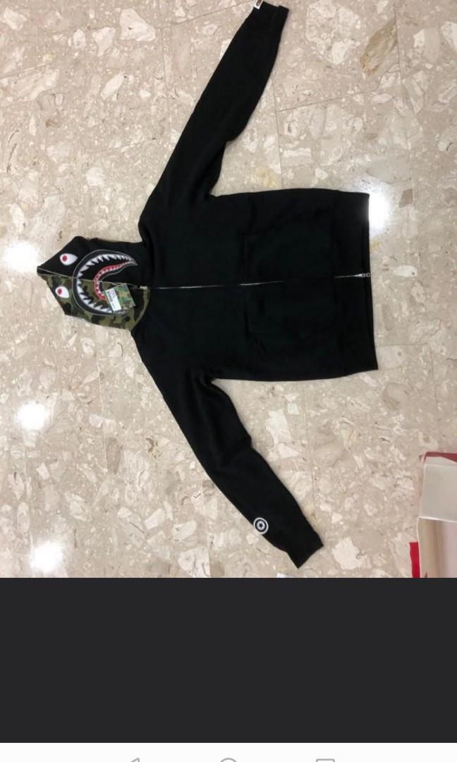 Bape applique shark hoodie store