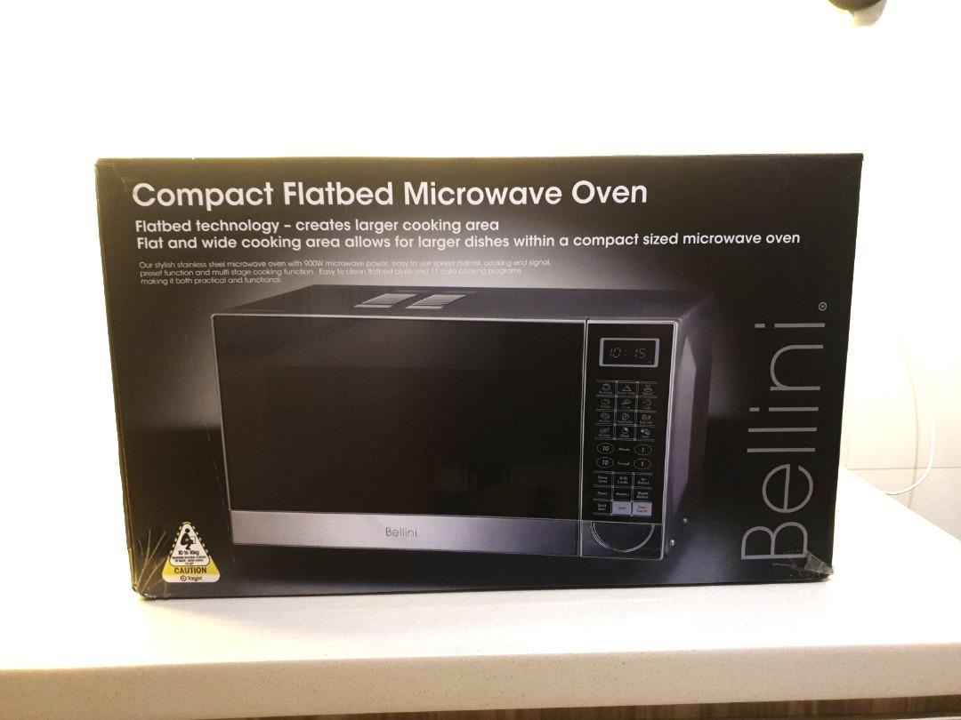 bellini 25l compact flatbed microwave oven 900w flatbed technology 11 cooking program model bmw18 from australia home appliances kitchenware on carousell